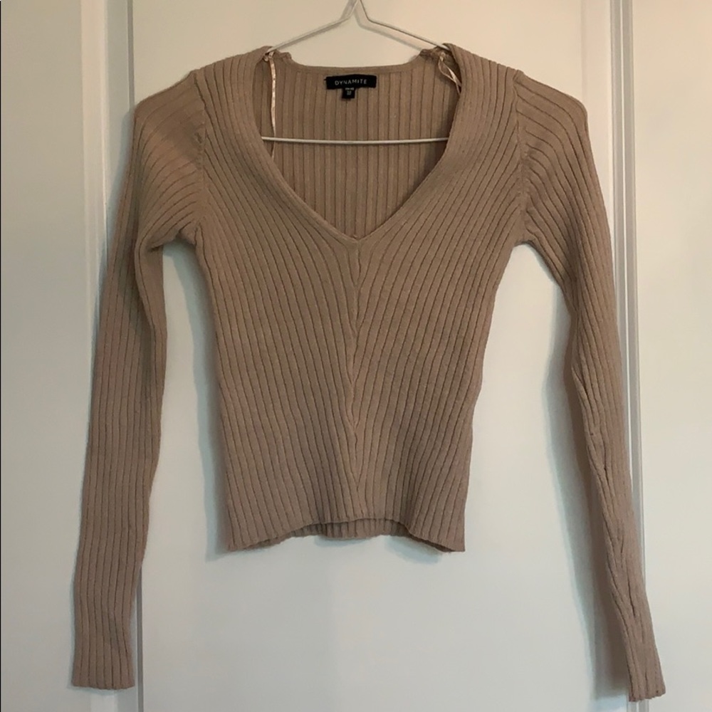 Dynamite Ribbed Bodycon Sweater